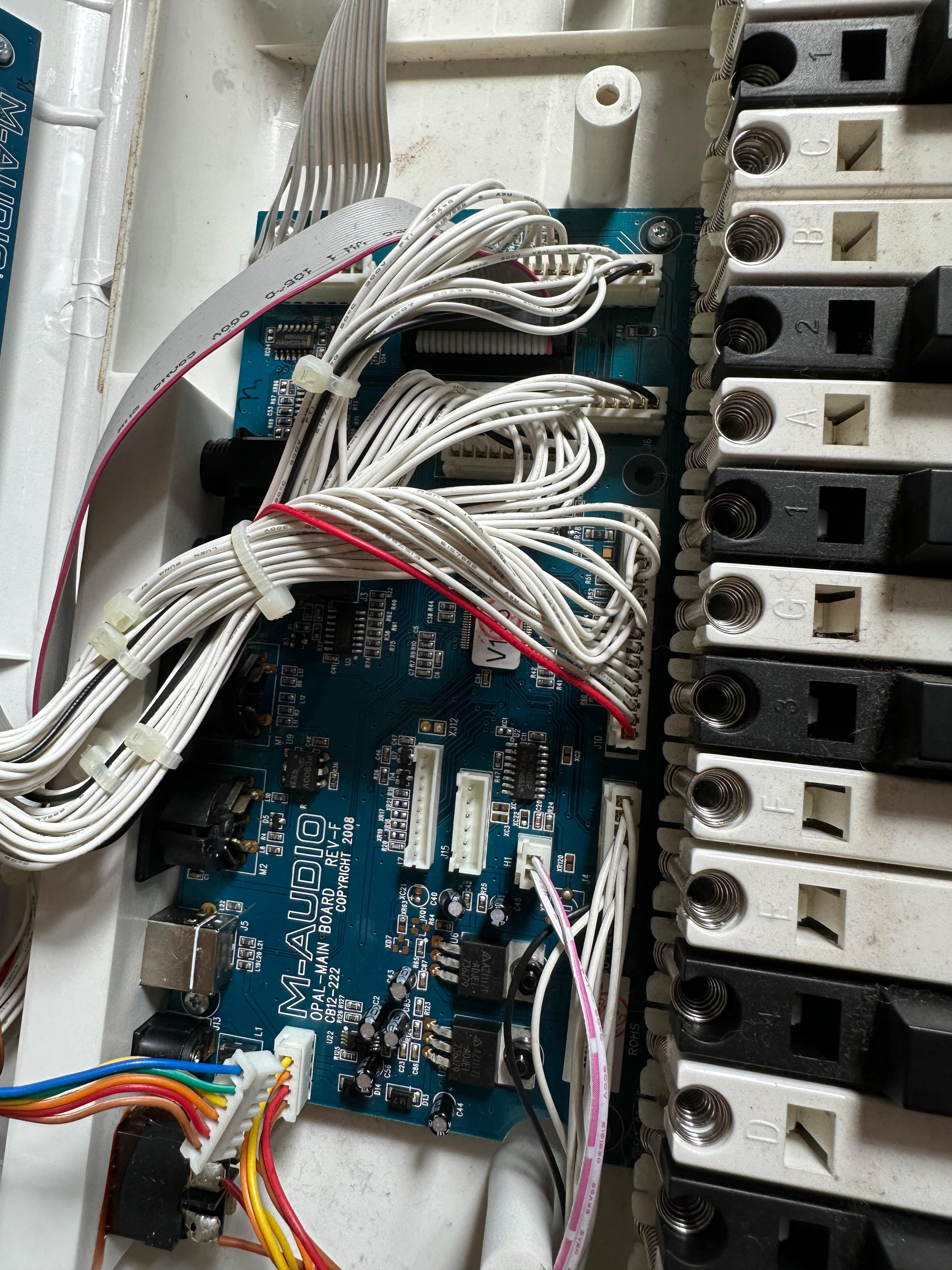 The main board inside my friend's M-Audio Axiom Pro 61